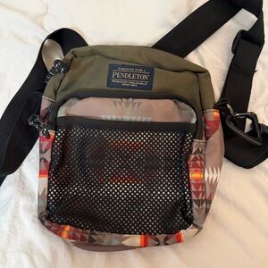 Pendleton Olive and Multicolor Crossbody Bag